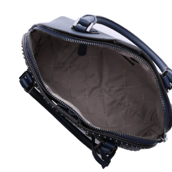 Michael Kors Navy/Cement Adele Lg Dome Satchel - Picture 3 of 13